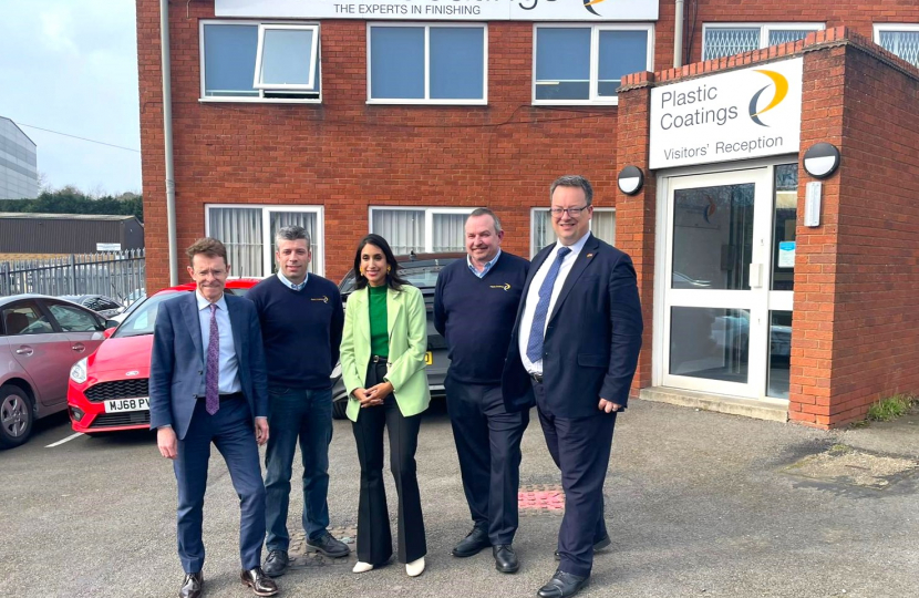 Mike, Andy and Claire at Plastic Coatings LTD