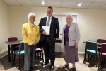 Mike with Ann Rogers and Pauline Berrington at the Kingswinford Ladies Luncheon Club