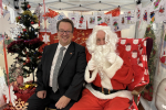 Mike with Santa to open the Wordsley Christmas Bazaar