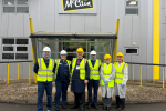 Mike with Plant Manager Adam Moloney and others at McCain Foods Wombourne