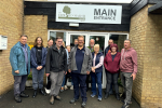 Mike with other volunteers at the Edward Marsh Centre in Kinver