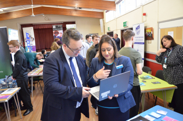 Mike at Apprenticeship Fair