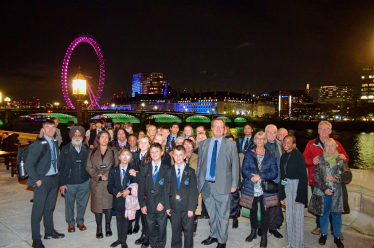 Mike with a group of constituents on the Terrace of the House of Commons after a tour of Parliament