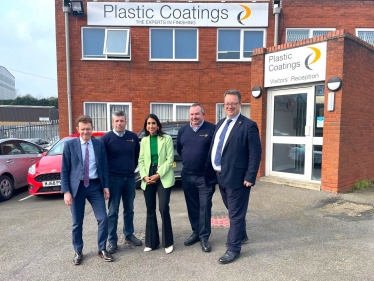 Mike, Andy and Claire at Plastic Coatings LTD