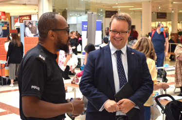 Mike Wood MP at one of his previous Jobs & Skills Fairs