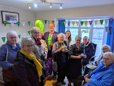 Mike with some of the residents and local businesses who supported the fundraiser